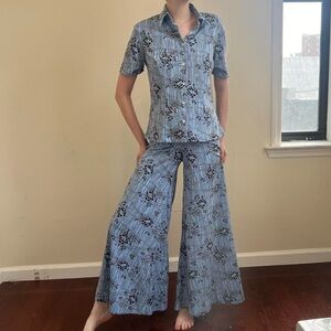 Dolce & Gabbana blue floral set from 1997